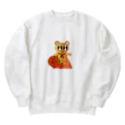 Asnanala(蓮華庵）のひーろーなん君（バスケ） Heavyweight Crew Neck Sweatshirt