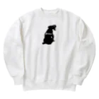 jastice1037の見返り犬ジャスティス Heavyweight Crew Neck Sweatshirt