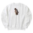 やまけんのかわいさ満点！子犬のハスキー！ Heavyweight Crew Neck Sweatshirt