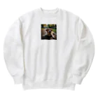 kokin0の足を広げて座る犬 Heavyweight Crew Neck Sweatshirt