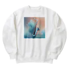 chan-takehaniのサファイアブルーの旋律 Heavyweight Crew Neck Sweatshirt