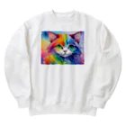 山田綾の虹色ネコちゃん Heavyweight Crew Neck Sweatshirt