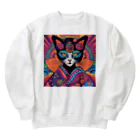 8890の芸者　黒猫 Heavyweight Crew Neck Sweatshirt