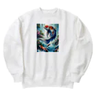 NaturalCanvasの鯉の滝登り Heavyweight Crew Neck Sweatshirt