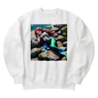 ぴよぴよショップの人魚姫のお昼寝 Heavyweight Crew Neck Sweatshirt