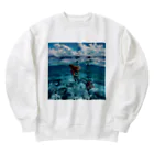 AQUAMETAVERSEのモルジブの大海原で人魚が泳いでいますsanae2074 Heavyweight Crew Neck Sweatshirt