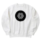 Yukimurakun「Samurai」の源氏車家紋 Heavyweight Crew Neck Sweatshirt