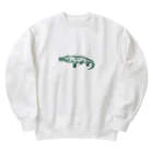 waniwanipanikuの緑のワニ Heavyweight Crew Neck Sweatshirt