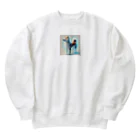 ガヤ商店のオーラ柴犬 Heavyweight Crew Neck Sweatshirt