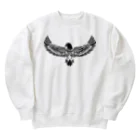 chicodeza by suzuriの鷲のシルエット Heavyweight Crew Neck Sweatshirt