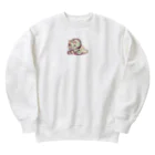 dinosaurtriviaのゆるトリケラ（カラー） Heavyweight Crew Neck Sweatshirt