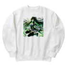 ryo-ishの碧の髪の少女 Heavyweight Crew Neck Sweatshirt