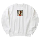 ninja-2pYVlqoB57hLの幸運を呼ぶ黄金の招き猫 Heavyweight Crew Neck Sweatshirt