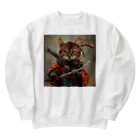 AQUAMETAVERSEの猫サムライ・ミケ　Tomoe bb 2712 Heavyweight Crew Neck Sweatshirt