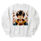 可愛い男の子イラスト販売所　By,keicyanの男の子　中学1年生　春 Heavyweight Crew Neck Sweatshirt