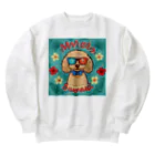 mizosuziのトイプードルのトロピカルバケーション Heavyweight Crew Neck Sweatshirt