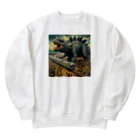 やるか、やらぬか？本人次第の恐竜にはなれなかった Heavyweight Crew Neck Sweatshirt