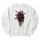 月が輝くこんな夜にのハートは釘付け Heavyweight Crew Neck Sweatshirt