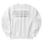 inbahaのOLD Colored Topographic Documents Heavyweight Crew Neck Sweatshirt