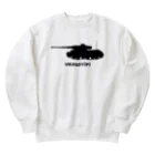 puikkoの戦車　ポルシェティーガー（黒） Heavyweight Crew Neck Sweatshirt