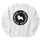 こてつ日誌のシェルティ【ロゴ風】 Heavyweight Crew Neck Sweatshirt