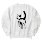 Riotoのねこけつ（ぶち猫） Heavyweight Crew Neck Sweatshirt