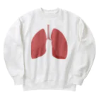 8anna storeの人体のなぞ。ピカピカピンクの肺。 Heavyweight Crew Neck Sweatshirt