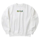 MolKaronの猫のＭｏｌとＫａｒｏｎ　虹色サングラス Heavyweight Crew Neck Sweatshirt