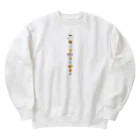 kimchinのやさしい色合いの和菓子のセット Heavyweight Crew Neck Sweatshirt