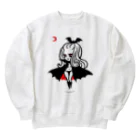 Mizna Wadaの月夜のヴァンパイアガール - ライトカラー向け Heavyweight Crew Neck Sweatshirt