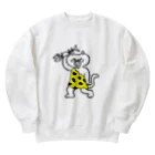 モリチエコのにゃんザピテクス　単体　原始猫 Heavyweight Crew Neck Sweatshirt