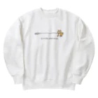 かいわれちゃんの帰りたくない柴犬(ロゴ入り) Heavyweight Crew Neck Sweatshirt