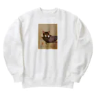 もぎ家の一族のたくらむ　ねこの　ゆめちゃん Heavyweight Crew Neck Sweatshirt