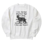 onehappinessのジャーマン・シェパード・ドッグ Heavyweight Crew Neck Sweatshirt