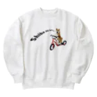 犬グッズの店しえるぶるーのキックボードに乗った柴犬 Heavyweight Crew Neck Sweatshirt