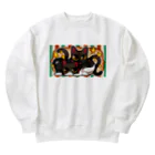 あしたのひまわりのあしたのひまわり【２匹は仲良しこよし】 Heavyweight Crew Neck Sweatshirt