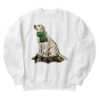 犬グッズの店しえるぶるーのマフラー犬　ラブラドルレトリバー Heavyweight Crew Neck Sweatshirt