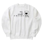 イラスト MONYAAT のやるきボタンB Heavyweight Crew Neck Sweatshirt