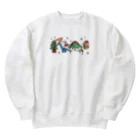 Andiamoの恐竜たちのクリスマス Heavyweight Crew Neck Sweatshirt