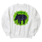 LalaHangeulのBaby Malayan tapir(マレーバクの子供) Heavyweight Crew Neck Sweatshirt