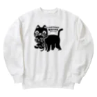 イラスト MONYAAT のやみねこ、ろっぽ Heavyweight Crew Neck Sweatshirt