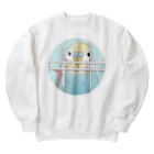 まめるりはことりの可愛いのぞき見セキセイインコちゃん【まめるりはことり】 Heavyweight Crew Neck Sweatshirt