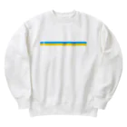 サトオのブルー・イエロー　オーバルライン　ウクライナイメージ Heavyweight Crew Neck Sweatshirt