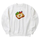 Wonder Bird Forestのピクセル・目玉焼きトースト Heavyweight Crew Neck Sweatshirt