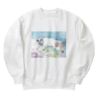 りとるたまの自由な心 Heavyweight Crew Neck Sweatshirt