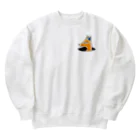 LalaHangeulの穴からひょっこり狐さん Heavyweight Crew Neck Sweatshirt