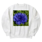 あゆのしおやきのヤグルマギク(青) Heavyweight Crew Neck Sweatshirt