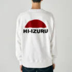 HI-IZURUのHIｰIZURU（黒文字）背中にロゴ　ヘビーウェイトスウェット（淡色仕様） Heavyweight Crew Neck Sweatshirt