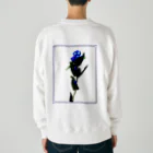 Ameoのリンドウ プリント Heavyweight Crew Neck Sweatshirt