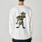 もむのふの爬虫類グッズやさんの龍燈鬼×天燈鬼両面プリント Heavyweight Crew Neck Sweatshirt